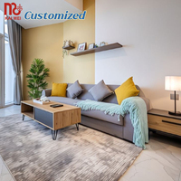 Mobilier d'appartement 5 étoiles en bois massif et métal pour chambre à coucher, salon, salle de bain et cuisine pour villas