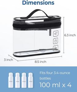 Sac de rangement cosmétique cadeau avec poignée souple, organisateur personnalisé pour femmes, sacs transparents en PVC de <span class=keywords><strong>marque</strong></span>, boîte à <span class=keywords><strong>maquillage</strong></span> de plage - Product Image 2