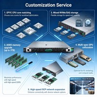 Serveur Rackable 1U Stock ProLiant DL325 Gen11, Max 160 Cœurs, AMD EPYC, DDR5 6400MT/s, Accélérateur GPU Pris en Charge, NVMe Entreprise