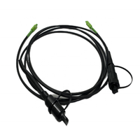 Rakitan kabel jatuh datar FTTH anti air luar ruangan dengan kabel Patch optitap H terhubung sebelumnya