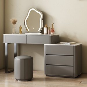 2024 kem phong cách ánh sáng sang trọng cao cấp phòng ngủ chính tủ hiện đại giản dị Bàn Cạnh Giường ngủ với Gương bàn trang điểm phân - Product Image 1