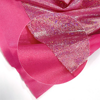 Tissu de polyester extensible doré à estampage à chaud de paillettes laser irisées pour l'utilisation décorative de bagages de fond de scène de jouet de mariage