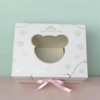 Mignon Infantile Baptême Blanc Emballage Bonbons Vêtements Maman Cadeau Papier Baby Shower Boîte Pour Souvenir