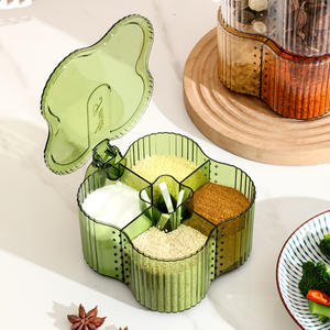 Nuevo y en Oferta: Organizador de Especias de Plástico de Cuatro Compartimentos para Cocina, Salero y Herramientas de Almacenamiento - Product Image 3