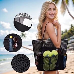 Hotsale Women Swimming <b>Beach</b> Mesh <b>Bag</b> Ladies Shoulder <b>Bag</b> Large-Capacity Travel Portable Storage <b>Bag</b> Multifunction Handbag - Product Image 1