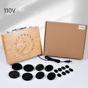 <span class=keywords><strong>Massage</strong></span>-Heißsteine-Set Natürliche Lava-Basalt-Heißsteine Kalte Steine für Spa, Massagetherapie - Product Image 4