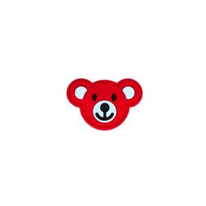 Parche de goma de PVC suave con diseño de oso adorable personalizado, etiqueta 3D para ropa de niños, prendas de bebé, bolsos y mochilas - Product Image 1