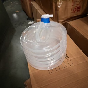 Conteneur de stockage d'eau pliable en plastique avec robinet, utilisation portable en extérieur, taille unique - Product Image 2