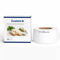Étiquettes personnalisées imprimées pour bacs et plateaux de boulangerie, autocollants de boulangerie hydrosolubles en rouleau, 2x1 pouce, 1x2 pouce, fabricant