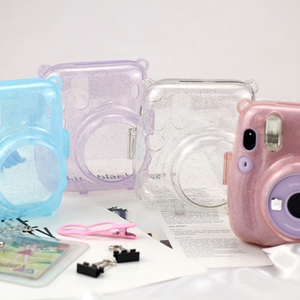 Funda con purpurina para cámara fuiji <span class=keywords><strong>instax</strong></span> <span class=keywords><strong>mini</strong></span> <span class=keywords><strong>11</strong></span>, con correa para el hombro ajustable - Product Image 3