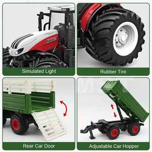 Quy mô 1/24 <span class=keywords><strong>2</strong></span>.4GHz điện tử máy kéo trang trại Xe Tải xe đồ chơi điều khiển từ xa máy kéo Đồ chơi RC trang trại máy kéo thiết lập - Product Image 2