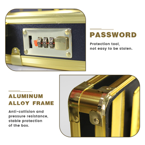 Maletín de peluquero con logotipo personalizado, maletín de aluminio de alta calidad, color negro y dorado, gran oferta, venta al por mayor - Product Image 2