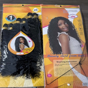 6 Pezzi Extension per Capelli Ricci in Fibra Resistente al Calore, Morbidi e Lisci, Colore Solido, per Uso Quotidiano, per Donne - Product Image 2