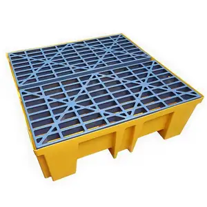 4 Drum Spill Pallet Oil Equipment Polyethylene Containment