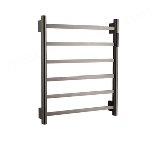 Porte-serviettes de chauffage électrique gris pistolet moderne durable 304 sèche-linge en acier inoxydable pour la maison - Product Image 1