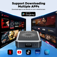 Adaptador Inalámbrico LAMTTO 4 en 1 con CarPlay y Android Auto para Transmitir Netflix/YouTube/TikTok, Control Remoto, Pantalla Dividida