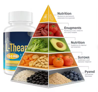 Gummies L-Théanine L-Tryptophane avec GABA et Magnésium pour la Calme et la Concentration, Soulagement du Stress et Soutien au Sommeil, Complément Alimentaire 60 Gummies
