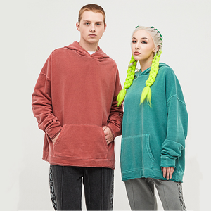 BE 380gsm Loose Washed French Terry Pullover Sudadera con capucha Hombres Custom Hoodi - Product Image 6