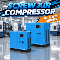 Compresseur d'air industriel à vis 45 kW 55 kW 75 kW 90 kW 8 bars 10 bars 13 bars robuste à faible bruit pour usine de blocs de béton