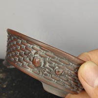 Pot à bonsaï Yixing en sable violet, style antique, fait main, de haute qualité, en forme de prune, en promotion