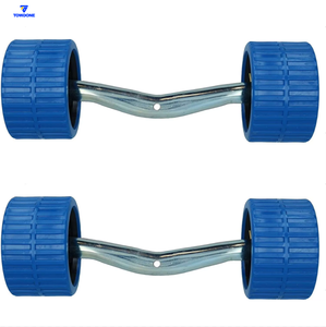 Rodillos duraderos de remolque de barco con manivela con soporte de ala, diseño de mancuerna sin marcas, 110*75mm, diámetro de 20mm - Product Image 3