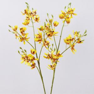 Fleur artificielle en tissu de soie de haute qualité, orchidées <span class=keywords><strong>Vanda</strong></span> blanches et jaunes, longues de 72 cm, pour la décoration de salon, de maison et de mariage - Product Image 5