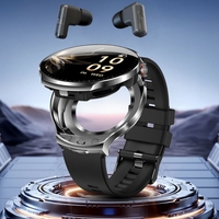 T100 TWS Auricular 2 en 1 Reloj inteligente 1,85 pulgadas HD IPS HD Pantalla táctil Llamadas a prueba de agua 330mAh Pulsera inteligente Reloj SmartWatch