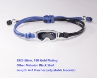 Bracelet en argent S925 Ski Goggle, un favori des passionnés de ski, des trendsetters et des stations de ski populaires, un excellent choix de cadeau