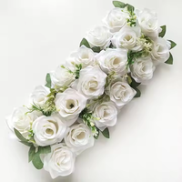 Mur de fleurs artificielles romantiques en roses, haute qualité, décoration de fond colorée en plastique pour la Saint-Valentin, vente en gros