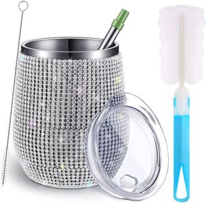 Gobelet de voyage en acier inoxydable de 12 oz avec paille pour café, thé, bureau et voyage - Product Image 4