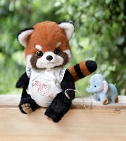 Peluche Panda Rouge Tangdou Adorable Personnalisée, Jouet en Peluche Doux pour Enfants et Collectionneurs