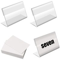Porte-étiquettes adhésifs en PVC personnalisés pour panneaux grillagés et crochets de rayonnage métallique