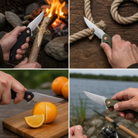 Couteau de camping pliable personnalisé, couteau de poche tactique, acier 8CR13MOV, manche G10, couteau utilitaire à ouverture rapide, couteau de chasse, outil portable T0059