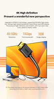 Câble UGREEN vers DVI Version 1.4 Haute Définition Mâle-Mâle Câble Vidéo 4K HD106