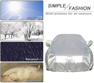Car Accessories Universal Car Cover <b>Waterproof</b> Windproof <b>Sunscreen</b> All Weather Scratch Resistant PEVA with Cotton - Product Image 5