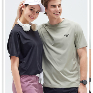 เสื้อยิม เสื้อกีฬา เสื้อวิ่ง เสื้อแอธเลติก โพลีเอสเตอร์ 100% แห้งเร็ว น้ำหนักเบา เสื้อยืดแขนสั้น - Product Image 1
