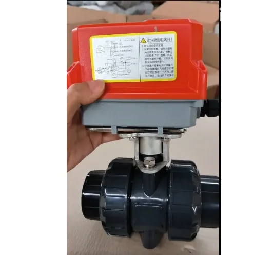china thermoplastic 75mm pvc 50mm pvc electric motorized long handle ball valve water with actuator