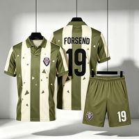 Maillot de football à col en V rayé, respirant et anti-humidité, personnalisable, grandes tailles, pour entraînements et matchs de club