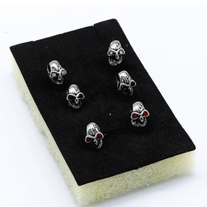 yunnique Skull <b>Stud</b> <b>Earrings</b> Titanium Steel Geometric Skeleton Design For Men And Women Fashion Jewelry - Product Image 3