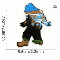 Bigfoot Wild Man Broderie Fer sur Gorille Homme Primitif Patchs