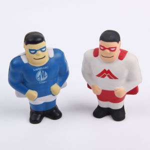Bola mainan unik busa PU bentuk karakter Super pria, bola stres untuk ornamen - Product Image 2