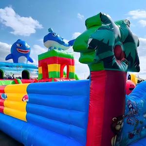 Château gonflable sur le thème <span class=keywords><strong>du</strong></span> <span class=keywords><strong>monde</strong></span> sous-marin, parc d'attractions extérieur, grand toboggan pour enfants, lit de rebond, toboggan extérieur - Product Image 6