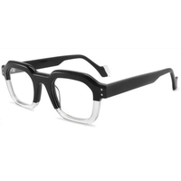 Monture de lunettes transparente en acétate pour femme 2026 – Lunettes tendance haut de gamme anti-lumière bleue, style vintage, épaisses et carrées