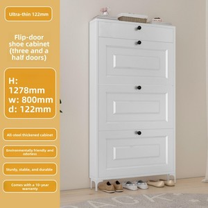 <span class=keywords><strong>Meuble</strong></span> à chaussures mural <span class=keywords><strong>suspendu</strong></span> ultra-fin en acier, 2 étagères, pour petits appartements, entrée de maison, couloir, style moderne - Product Image 2
