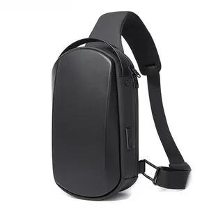 Nouveau sac à bandoulière USB multifonction pour homme, sac à bandoulière en TPU imperméable pour voyage, sac de poitrine pour homme