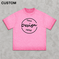 Kaos Oversize Custom Logo Unisex Vintage Gradient Acid Wash Sablon Bordir Streetwear Grosir