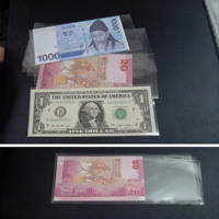 50 pochettes BOPP OPP durables pour billets de banque, film épaissi, sécurisées, refermables, transparentes, sans acide, anti-poussière, anti-humidité, pour archivage