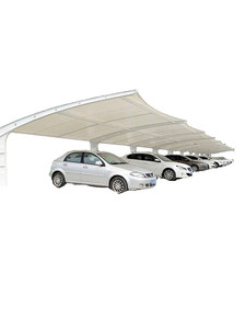 Abri de stationnement extérieur à structure membranaire avec matériaux PVC et acier, borne de recharge <span class=keywords><strong>pour</strong></span> véhicules électriques et auvent d'usine - Product Image 1