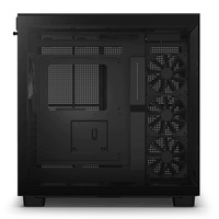 Boîtier de jeu PC H9 Flow Black RGB Mid Tower-Haut débit d'air, verre trempé, prise en charge ATX/MATX