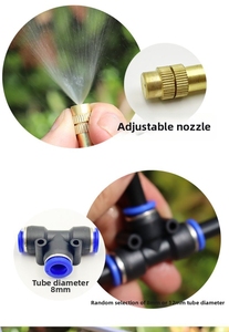 Système de brumisation basse pression F131-1 avec pompe <span class=keywords><strong>à</strong></span> <span class=keywords><strong>eau</strong></span> et buses de brumisation pour une brumisation extérieure efficace, irrigation agricole et de jardin - Product Image 5